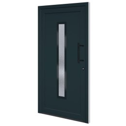  Drzwi wejściowe, antracytowe, 108x208 cm, PVC Lumarko! Lumarko!