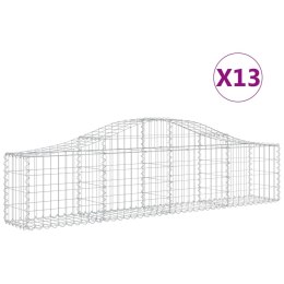  Kosze gabionowe, 13 szt, 200x30x40/60 cm, galwanizowane żelazo Lumarko! Lumarko!