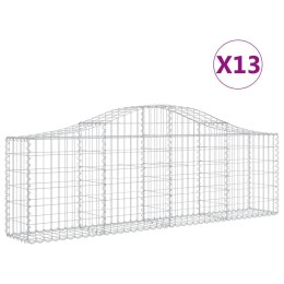  Kosze gabionowe, 13 szt, 200x30x60/80 cm, galwanizowane żelazo Lumarko! Lumarko!