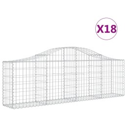  Kosze gabionowe, 18 szt, 200x30x60/80 cm, galwanizowane żelazo Lumarko! Lumarko!