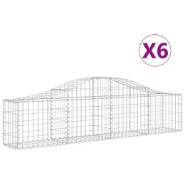  Kosze gabionowe, 6 szt, 200x30x40/60 cm, galwanizowane żelazo Lumarko! Lumarko!