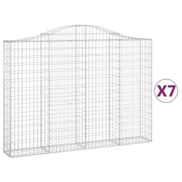  Kosze gabionowe, 7 szt, 200x30x140/160 cm, galwanizowane żelazo Lumarko! Lumarko!