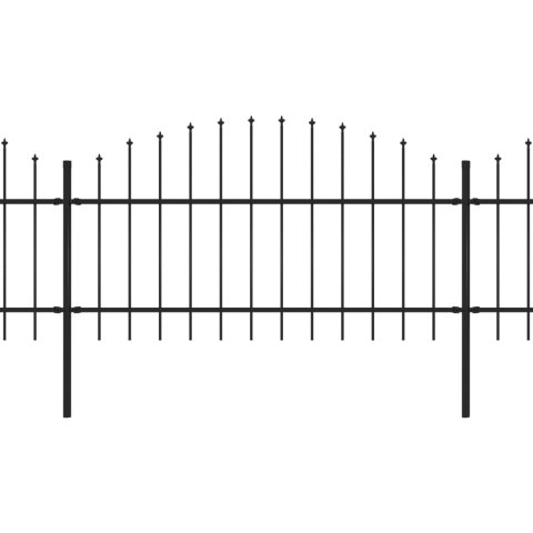 Panele ogrodzeniowe z grotami, stal, (1-1,25) x 15,3 m, czarne Lumarko! Lumarko!