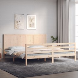 Rama łóżka z wezgłowiem, 200x200 cm, lite drewno Lumarko! Lumarko!