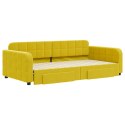  Sofa rozsuwana z szufladami, żółta, 100x200 cm, aksamit Lumarko! Lumarko!