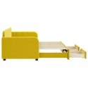Sofa rozsuwana z szufladami, żółta, 80x200 cm, aksamit Lumarko! Lumarko!