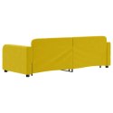 Sofa rozsuwana z szufladami, żółta, 80x200 cm, aksamit Lumarko! Lumarko!