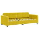 Sofa rozsuwana z szufladami, żółta, 80x200 cm, aksamit Lumarko! Lumarko!