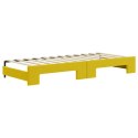 Sofa rozsuwana z szufladami, żółta, 80x200 cm, aksamit Lumarko! Lumarko!