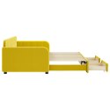  Sofa rozsuwana z szufladami, żółta, 90x200 cm, aksamit Lumarko! Lumarko!