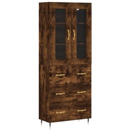 Witrynka przydymiony dąb 69,5x34x180 cm materiał drewnopochodny Lumarko! Lumarko!
