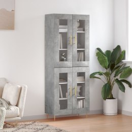  Witrynka, szarość betonu 69,5x34x180 cm materiał drewnopochodny Lumarko! Lumarko!