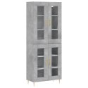 Witrynka, szarość betonu 69,5x34x180 cm materiał drewnopochodny Lumarko! Lumarko!