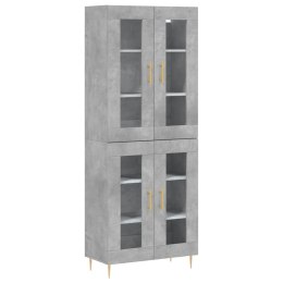  Witrynka, szarość betonu 69,5x34x180 cm materiał drewnopochodny Lumarko! Lumarko!