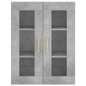 Witrynka, szarość betonu 69,5x34x180 cm materiał drewnopochodny Lumarko! Lumarko!