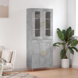  Witrynka, szarość betonu 69,5x34x180 cm materiał drewnopochodny Lumarko! Lumarko!