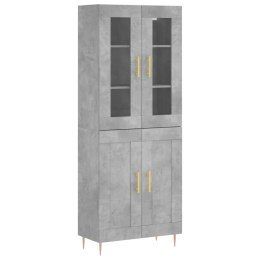  Witrynka, szarość betonu 69,5x34x180 cm materiał drewnopochodny Lumarko! Lumarko!