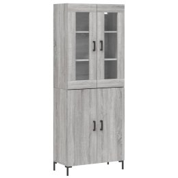 Witrynka szary dąb sonoma 69,5x34x180cm materiał drewnopochodny Lumarko! Lumarko!