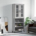  Witrynka szary dąb sonoma 69,5x34x180cm materiał drewnopochodny Lumarko! Lumarko!