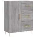Witrynka szary dąb sonoma 69,5x34x180cm materiał drewnopochodny Lumarko! Lumarko!