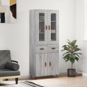  Witrynka szary dąb sonoma 69,5x34x180cm materiał drewnopochodny Lumarko! Lumarko!