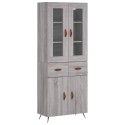  Witrynka szary dąb sonoma 69,5x34x180cm materiał drewnopochodny Lumarko! Lumarko!