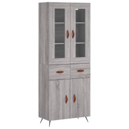 Witrynka szary dąb sonoma 69,5x34x180cm materiał drewnopochodny Lumarko! Lumarko!