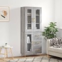  Witrynka szary dąb sonoma 69,5x34x180cm materiał drewnopochodny Lumarko! Lumarko!