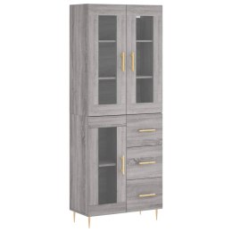 Witrynka szary dąb sonoma 69,5x34x180cm materiał drewnopochodny Lumarko! Lumarko!