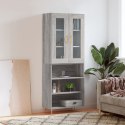  Witrynka szary dąb sonoma 69,5x34x180cm materiał drewnopochodny Lumarko! Lumarko!