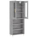  Witrynka szary dąb sonoma 69,5x34x180cm materiał drewnopochodny Lumarko! Lumarko!
