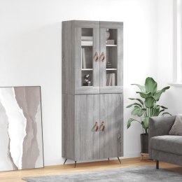 Witrynka szary dąb sonoma 69,5x34x180cm materiał drewnopochodny Lumarko! Lumarko!