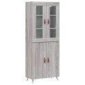  Witrynka szary dąb sonoma 69,5x34x180cm materiał drewnopochodny Lumarko! Lumarko!