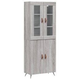 Witrynka szary dąb sonoma 69,5x34x180cm materiał drewnopochodny Lumarko! Lumarko!