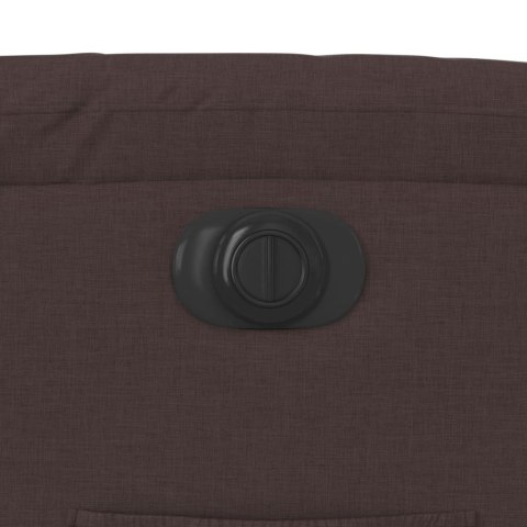  Elektryczny fotel rozkładany, ciemnobrązowy, obity tkaniną Lumarko! Lumarko!