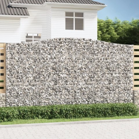  Kosze gabionowe, 3 szt, 400x30x220/240 cm, galwanizowane żelazo Lumarko! Lumarko!