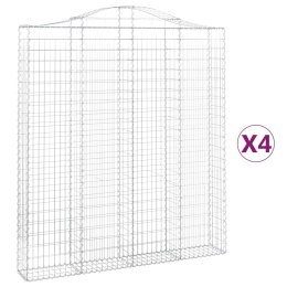  Kosze gabionowe, 4 szt, 200x30x220/240 cm, galwanizowane żelazo Lumarko! Lumarko!