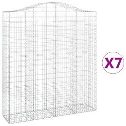  Kosze gabionowe, 7 szt, 200x50x220/240 cm, galwanizowane żelazo Lumarko! Lumarko!