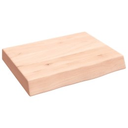  Półka, 40x30x(2-6) cm, surowe lite drewno dębowe Lumarko! Lumarko!