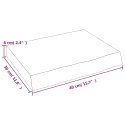 Półka, 40x30x(2-6) cm, surowe lite drewno dębowe Lumarko! Lumarko!