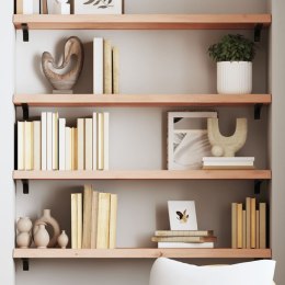  Półka, 80x30x(2-4) cm, surowe lite drewno dębowe Lumarko! Lumarko!