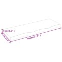  Półka, 80x30x(2-4) cm, surowe lite drewno dębowe Lumarko! Lumarko!