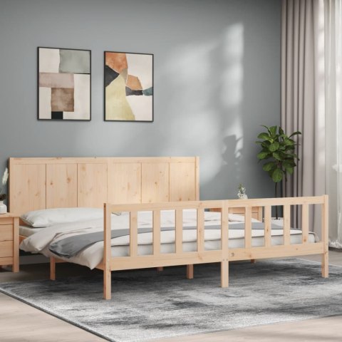  Rama łóżka bez materaca, 200x200 cm, lite drewno sosnowe Lumarko! Lumarko!