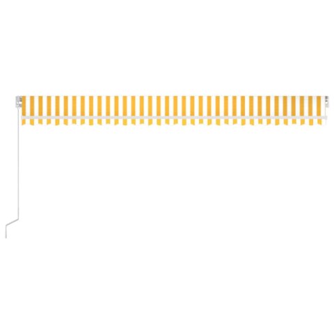  Ręcznie zwijana markiza, 600x350 cm, żółto-biała Lumarko! Lumarko!