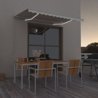 Ręcznie zwijana markiza z LED, 350 x 250 cm, kremowa Lumarko! Lumarko!