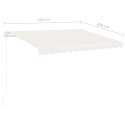  Ręcznie zwijana markiza z LED, 350 x 250 cm, kremowa Lumarko! Lumarko!