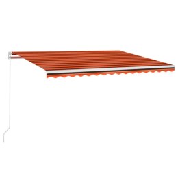  Ręcznie zwijana markiza z LED, 400x350 cm, pomarańczowo-brązowa Lumarko! Lumarko!