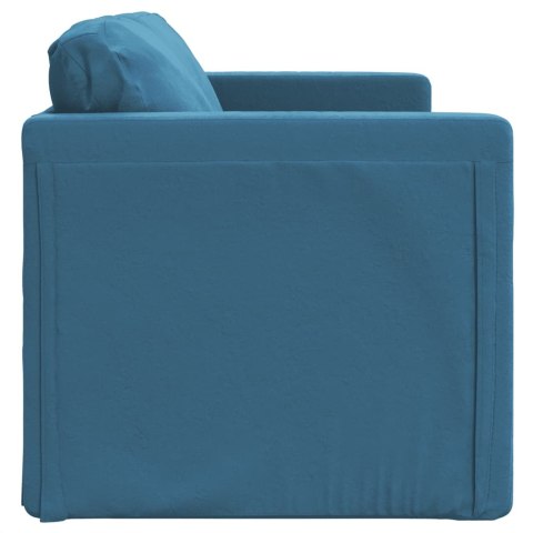  Sofa podłogowa 2-w-1, niebieska, 122x204x55 cm, aksamit Lumarko! Lumarko!