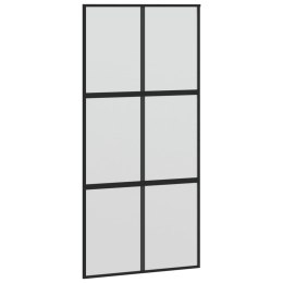  Drzwi przesuwne, czarne, 102,5x205cm, szkło hartowane aluminium Lumarko! Lumarko!