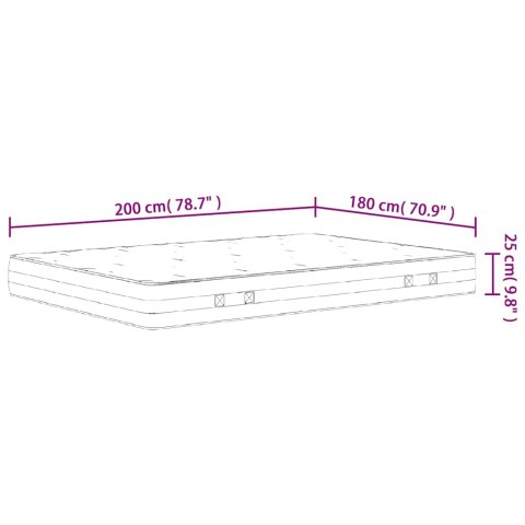 Materac kieszeniowy, średnia twardość, 180x200 cm Lumarko! Lumarko!